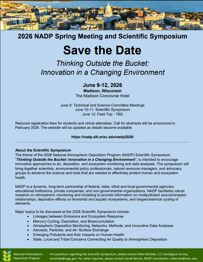 SaveTheDate Spring Meeting and Scientific Symposium June 9-12 2026 Madison, WI